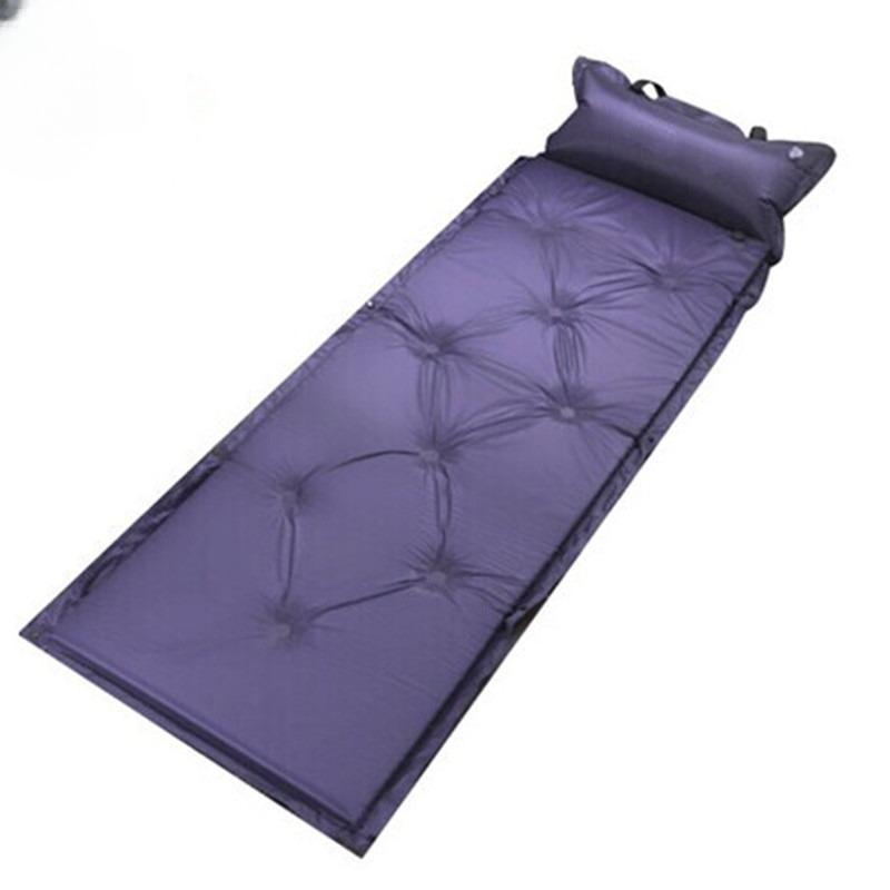 Single Sleeping Can Inflatable Mat Be Spliced For Camping Camping Picnic Moistureproof Double Automatic Inflatable Cushion
