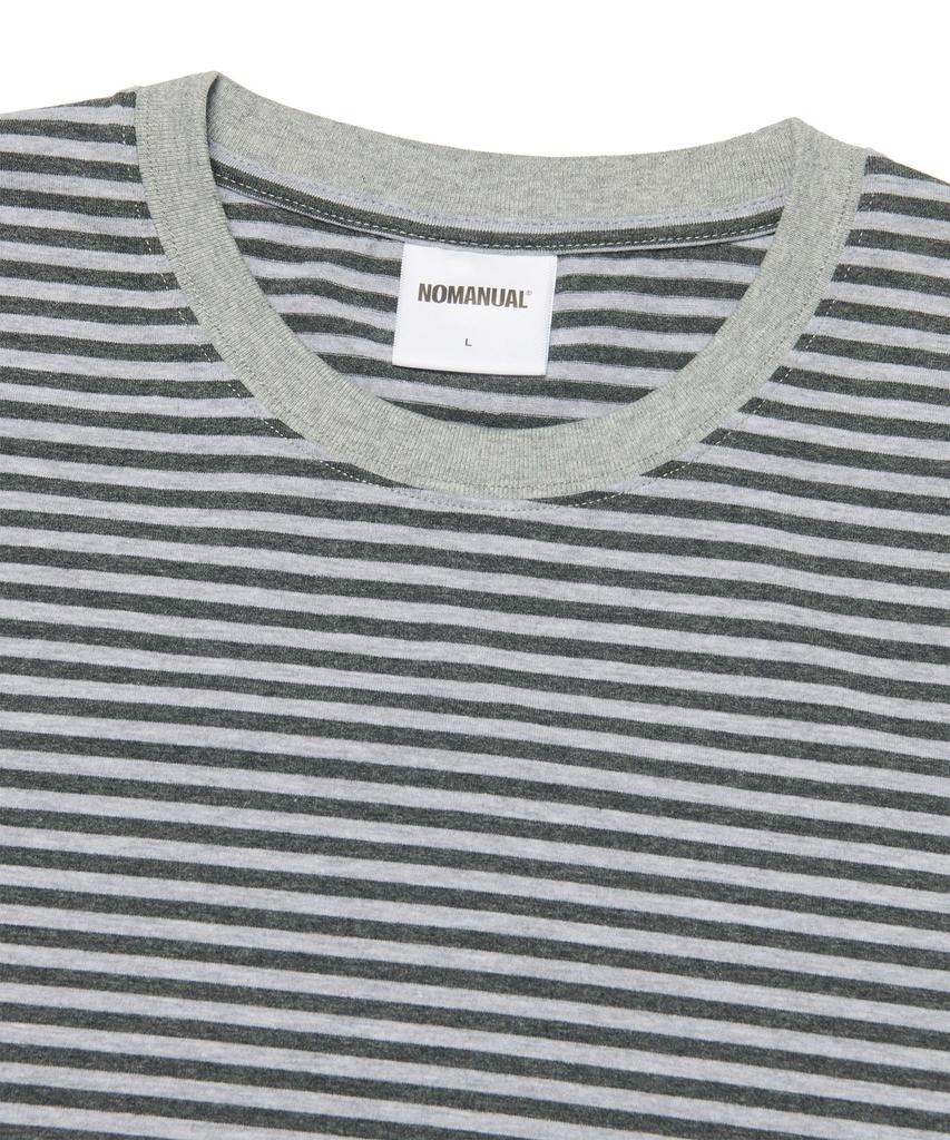 Nomaenyueol Nm Crop Border T-Shirt - Gray