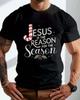 Jesus Is the Reason for the Season' Christmas T-Shirt Casual Black Tee