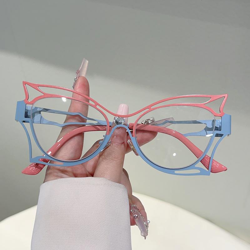 Vintage Optical Butterfly Anti Blue Light Glasses ladies For Female Luxury Designer Myopia Prescription Eyeglasses Frame