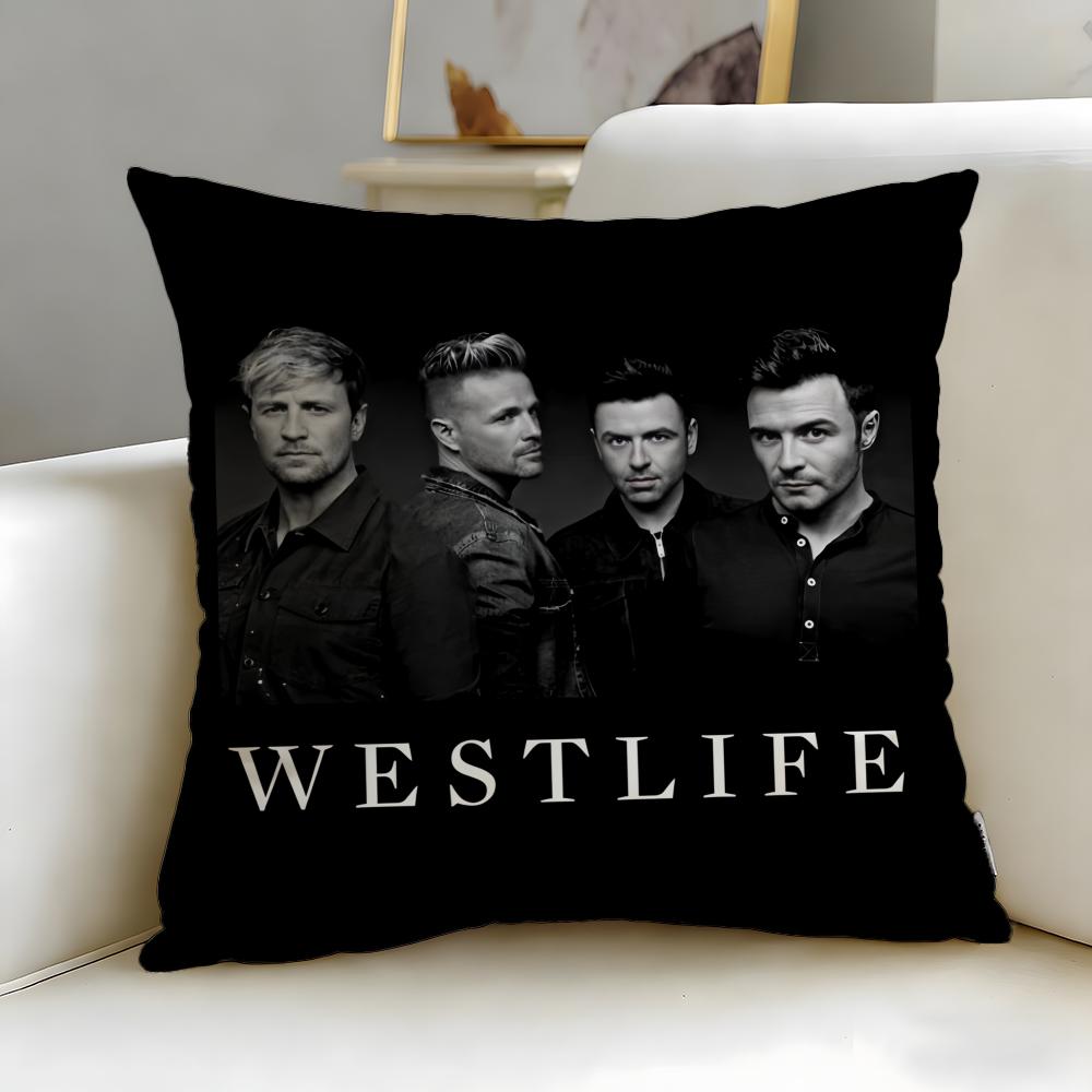 Classic Band Westlife Cushion Cover Soft  EasyWash Pillow Case  Versatile for Couch Bed Travel and Office