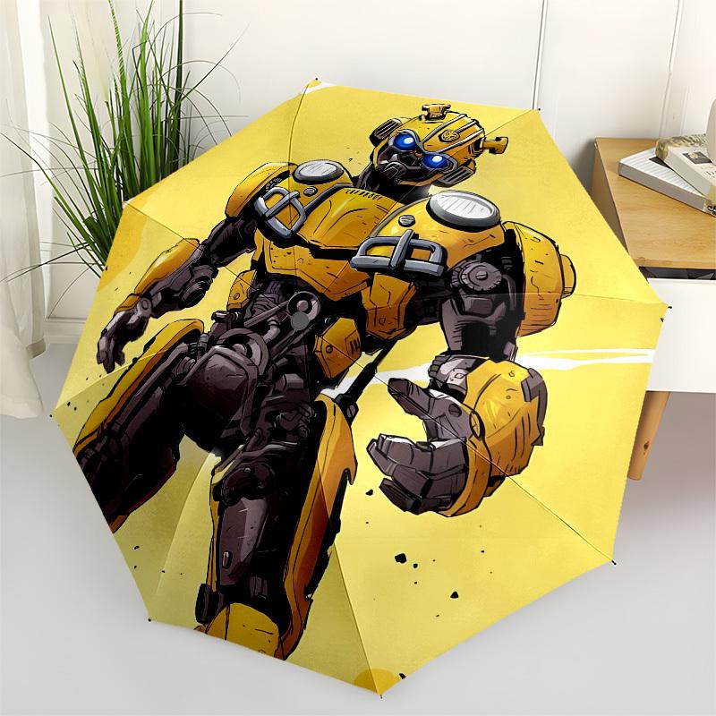 Transformer, Bumblebee Automatic Opening and Closing, 8 Rib Structure Portable Umbrella, Suitable for Men and Women In All Seasons Perfect