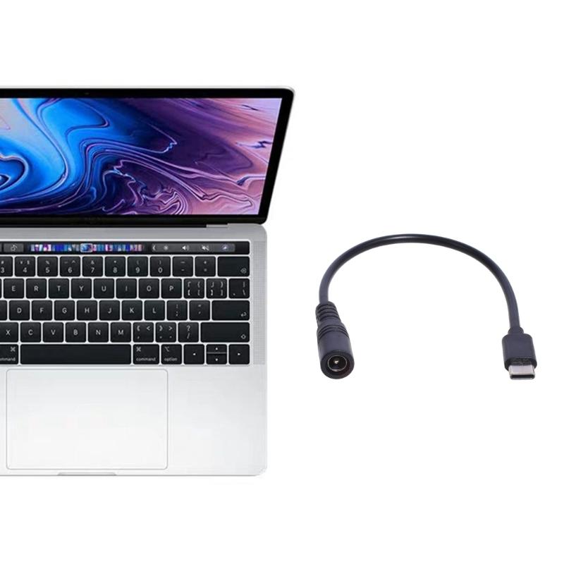 DC 5.5x2.1mm נקבה ל-USB Type C זכר שקע חשמל כבל מאריך כבל טעינה מתאם (5.5x2.1 מ"מ ל-Type C)