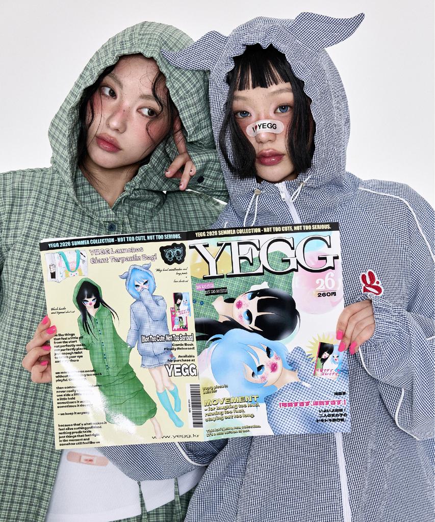 Yegeu Check Hoodie Green