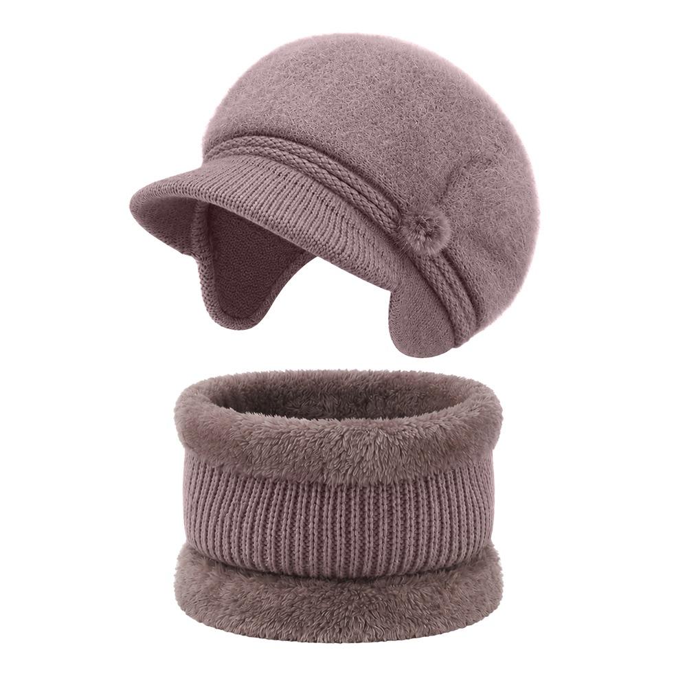 Ear Flap Hat Scarf Set Plush Lined Beanie Neck Warmer Set Gifts Winter Hat Set Winter Wear