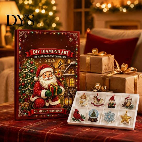 Kreatives Weihnachtsgeschenk für Lehrer Schmuckstück Adventskalender, Falsche Diamantmalerei DIY-Set, Heilendes Bastelhobby Stressabbau Funkelndes Hängeobjekt