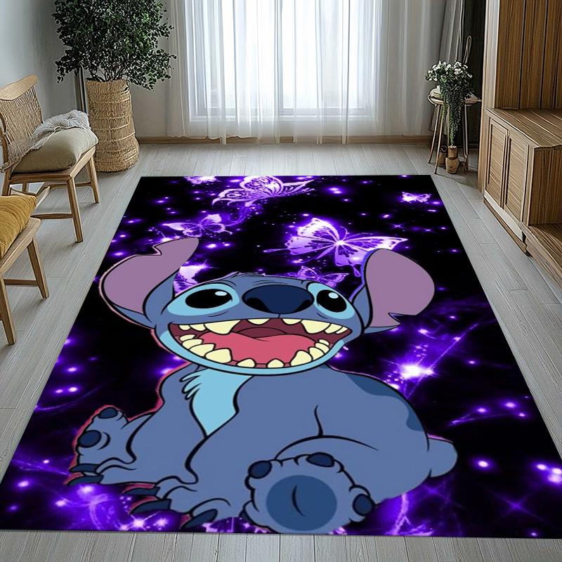 Cartoon S-Stitch Kawaii Monster Living Room Non-Slip Area Rug Soft Carpet for Bedroom Kids Playroom Sofa,Home Decor Doormat Gift