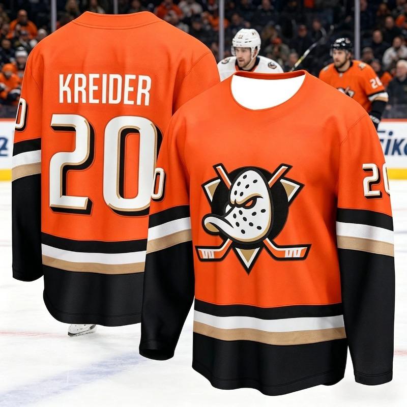 Family Look 2026 New Ice Hockey Training Shirt Duck Team 3D Print Breathable Moisture Wicking Long Sleeve T Shirt Kids Adults