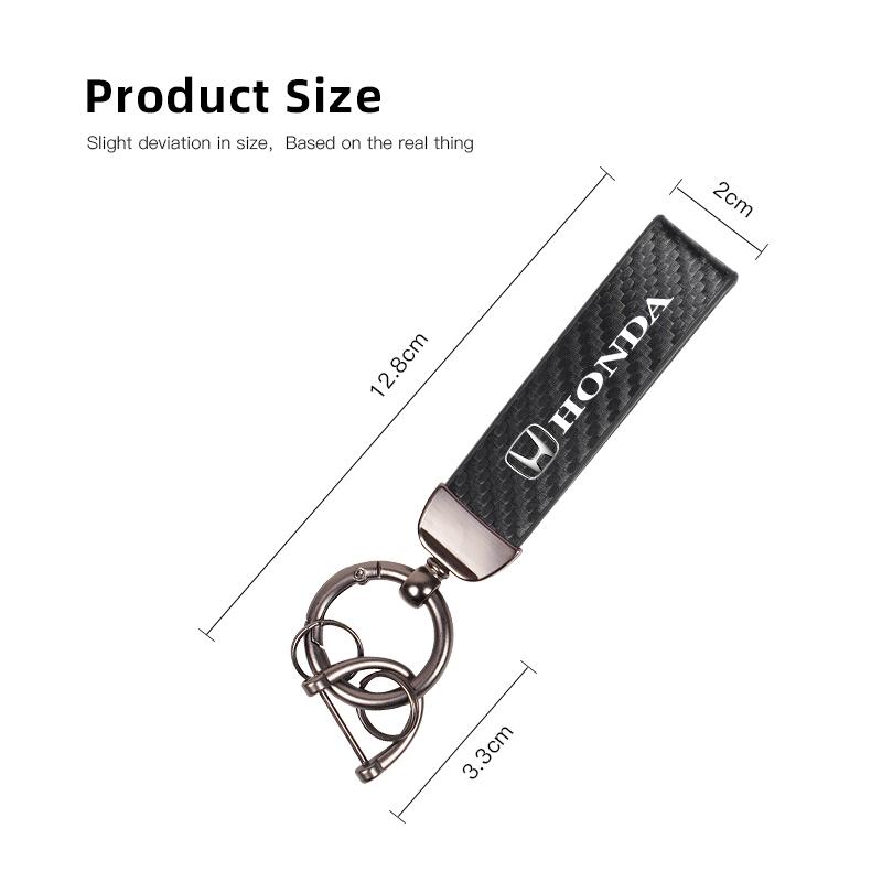 Car Key Case Ring High Quality Carbon Fibre Keychain For Honda Civic Fit Jazz Accord Pilot CRV Odyssey Passport City Shuttle HRV EC5