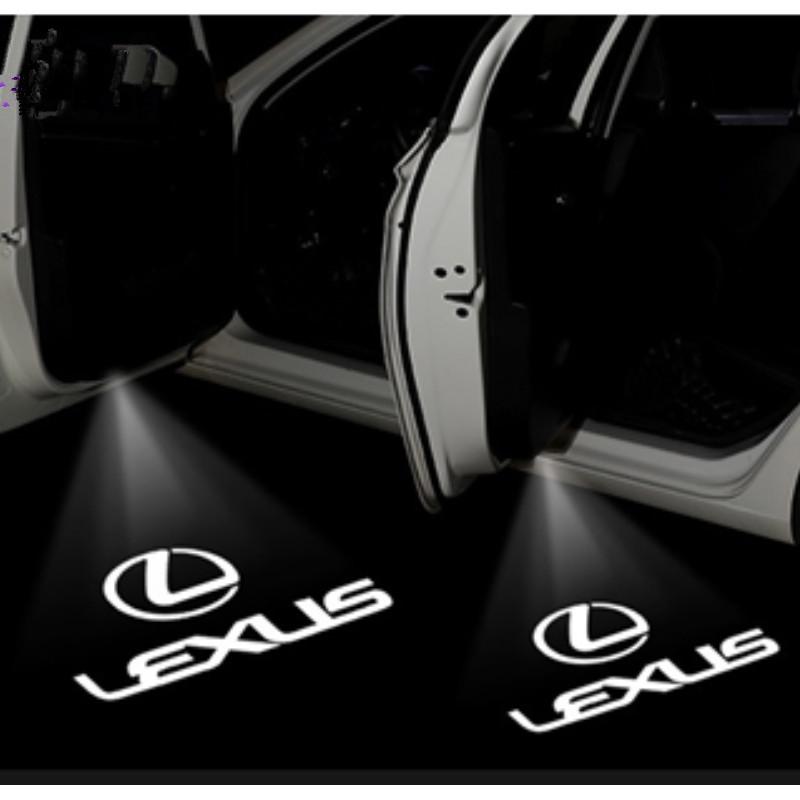 2026 Hot Interior Stickers LED Car Door Logo Welcome Light Laser Projector Lamp For Lexus LS LC RZ IS350 ES300 GS350 CT200h GX46