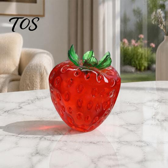 Decompression Toy Clear Strawberry Stress Ball Toy, Giant Red Pink Squeeze Kids Relief for Relieve Stress, Fake Fruit Sensory Fidget Gadget