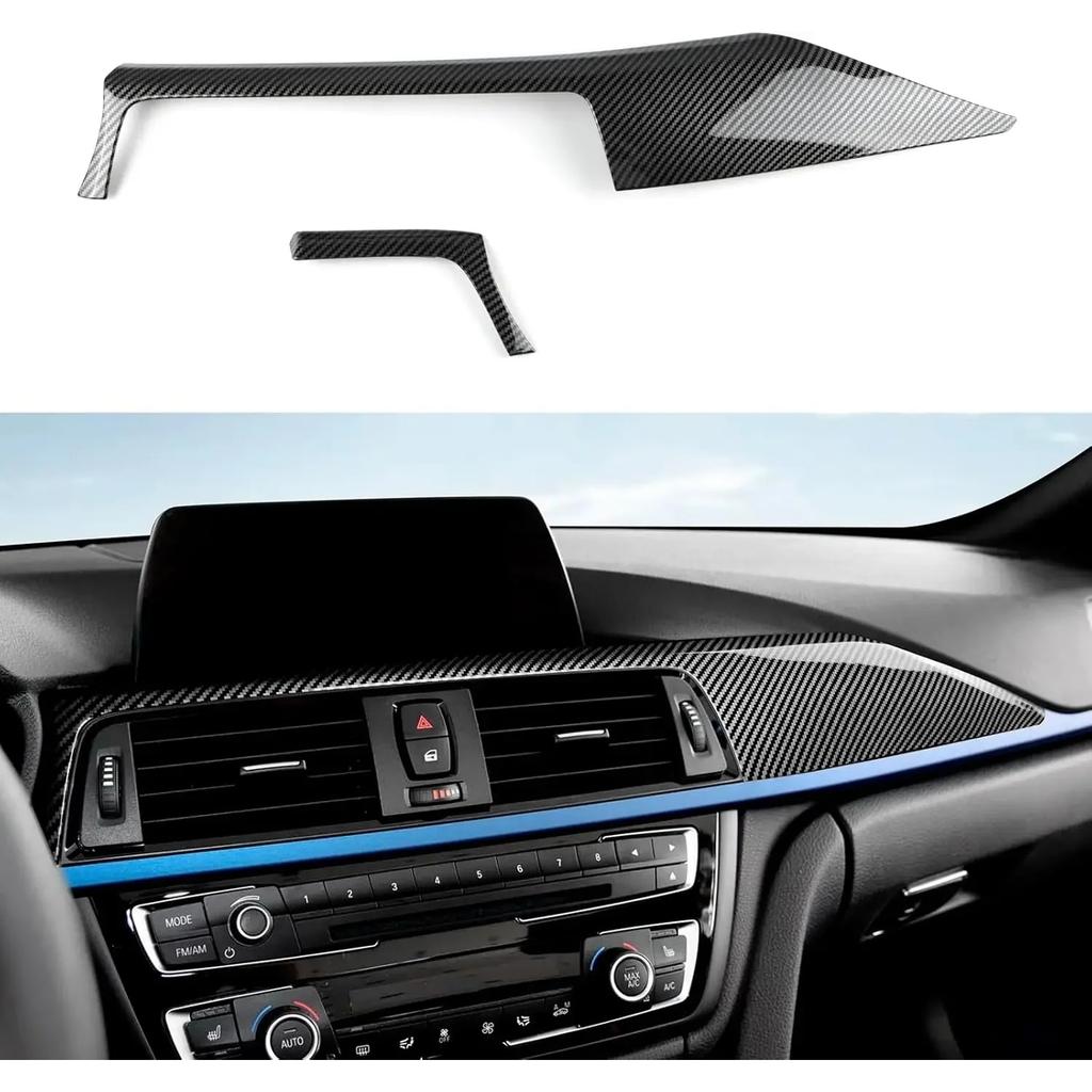 For BMW F30 F31 F32 F34 F36 3 Series 4 Series Carbon Fiber Style Multimedia Panel Trim Cover for Center Console 320i 328i 330i