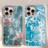 Watergolftextuur Vlinder Bloemenmeisje Telefoonhoesje voor iphone 16 15 14 7 8 Plus 13 11 12 Pro Max X XS XR SE 2022 2020 16e Cover