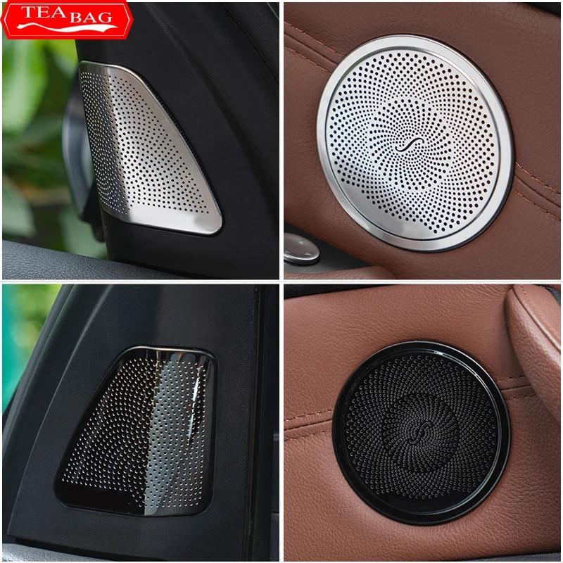 Dørklistremerke til bilstereo, høyrestilt, høyttaler, for BMW X5 E70 F15 2008-2018, rustfritt stål, bilstyling