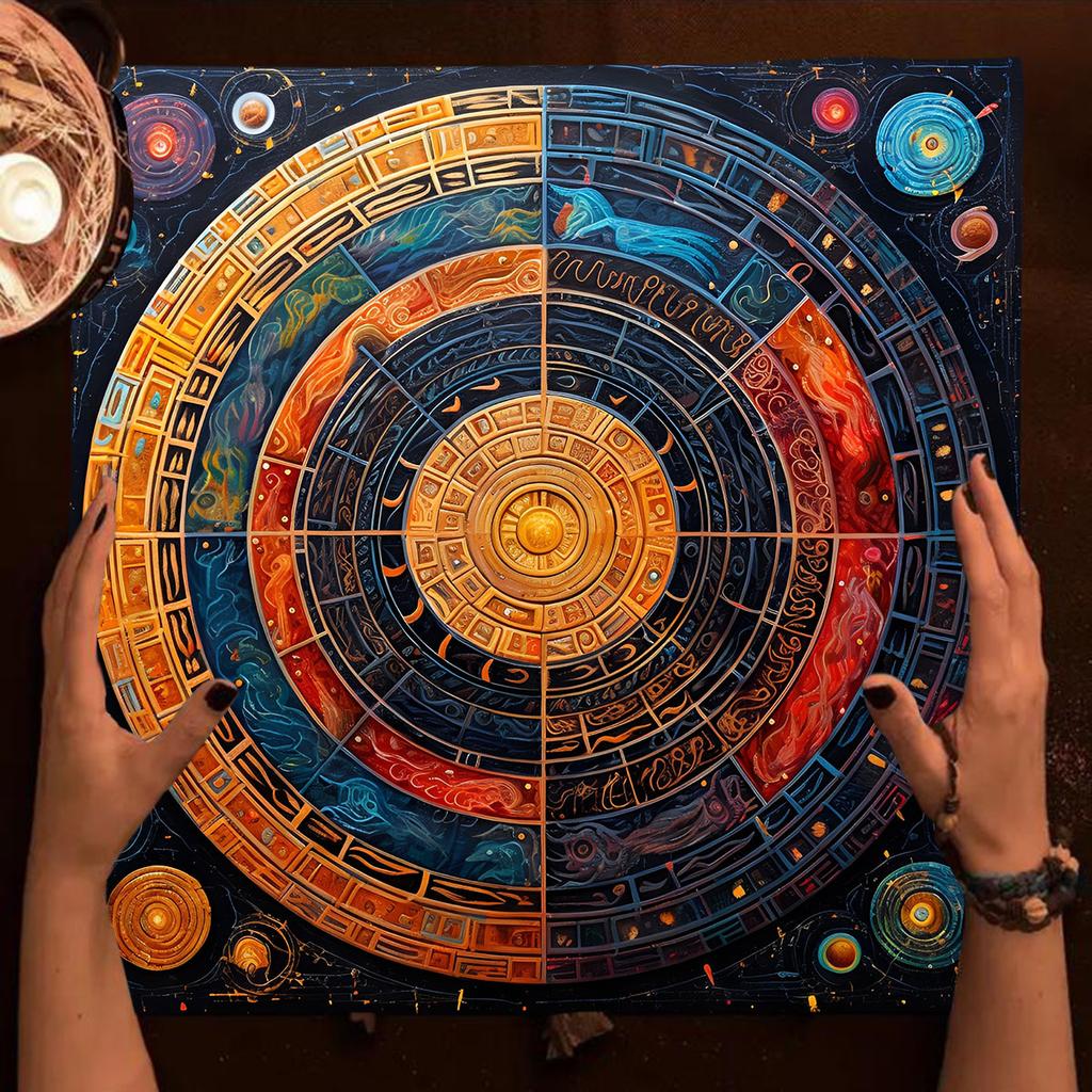 Tarotová obrus Mandala Kvet života Altarová utierka Na veštenie Meditačný kruh Galaxia Tarotová podložka Podložka na duchovné karty orákula