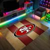 San Francisco 49ers Design Crystal Velvet Carpet Cozy Non?Slip Printed Rug For Bedroom Living Room Entrance