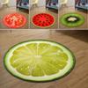 Simulated Fruit Round Rug Cartoon Lemon Carpet Game Chair Floor Mat Bedroom Living Room Dorm Floor Mat Anti-slip Home Decor Mats