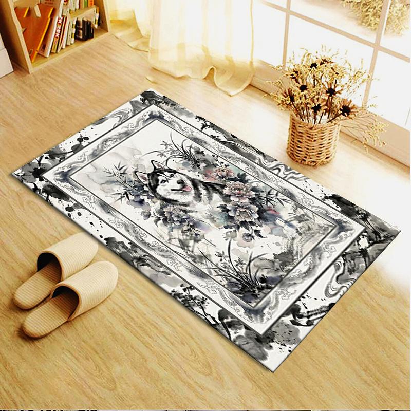 2025 New Husky Dog Carpet Rug for Living Room Bedroom Home Sofa Decoration,Kids play Non-slip Floor Mat64