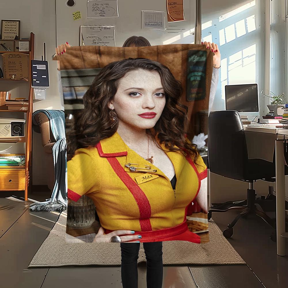 1 Stück 2 Broke Girls Amerikanische Sitcom Print Flanelldecke, Hohe Qualität für alle Jahreszeiten, Heimdekoration, Wärme und Komfort, Perfekt für Weihnachtsgeschenke
