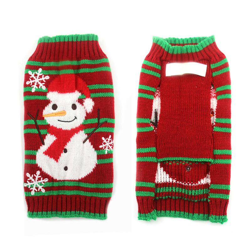 Christmas Dog Sweater Cute Cartoon Reindeer Xmas Pet Costume Puppy Cat Warm Clothes For Small Dogs Chihuahua Pug Winter Clothing