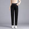 Trousers for Women Padded Thickened Autumn and Winter Corduroy High Waist Middle-aged Women's Trousers Striped Velvet Casual Straight Trousers