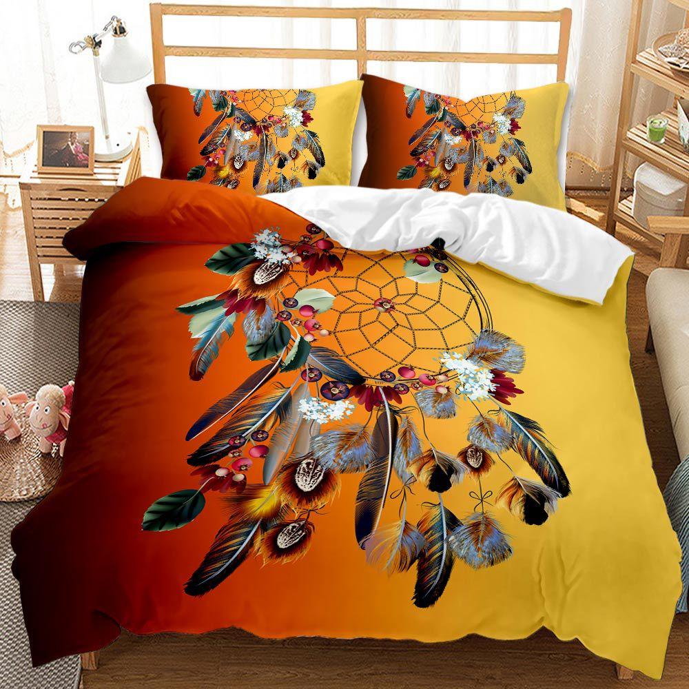 Bohemian E-Commerce Digital Printing Quilt Cover Three-Piece Dream Catcher Series 3D