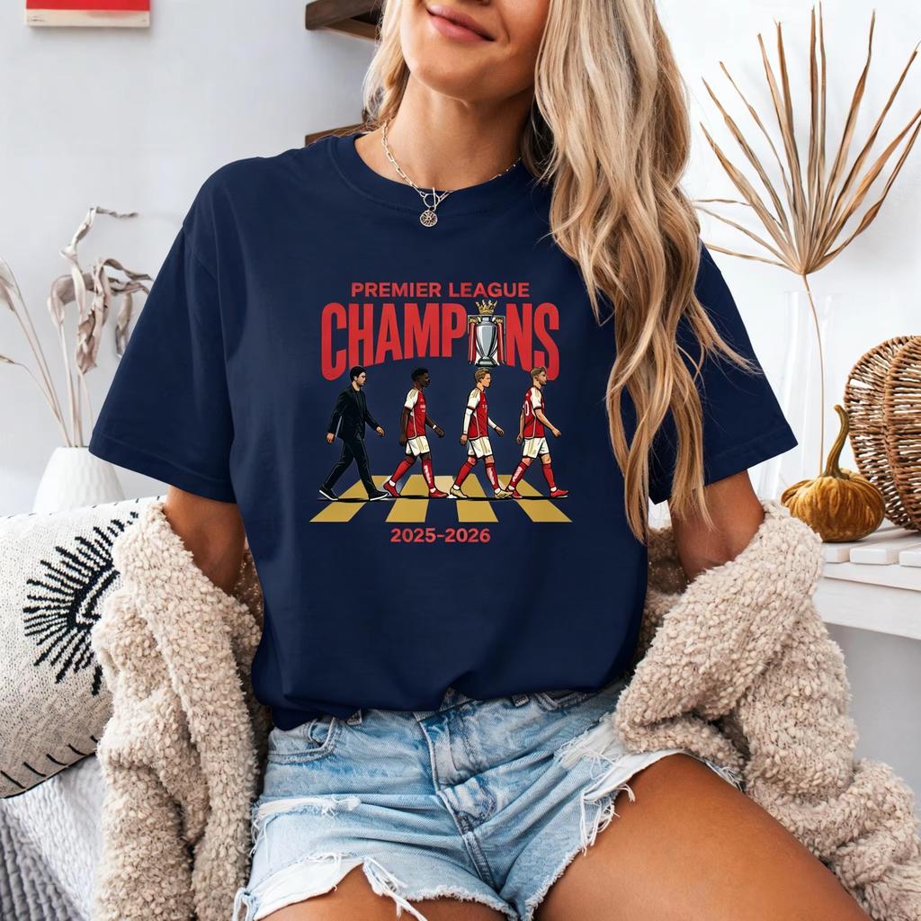 Arsenal Champions Shirt Emirates Stadium Football Cotton Tshirt 2026 Summer Unisexs Unisexs Streetweaar Y2k Style