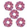 5Pcs Independence Day Hair Ties Patriotic Prints Red White Blue Striped Star Pattern Festival Ponytail Holder Women Hair Scrunchies