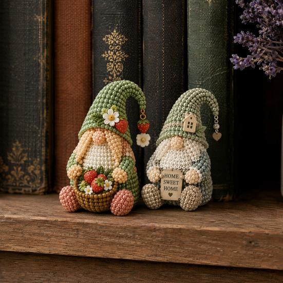 Zwergen-Perlen Bastelset, Mini-Perlen-Zwerg DIY-Set, Niedliches Zwergen-Perlenkunst-Set für Erwachsene Teenager Einzigartige Heimdeko Handgemachtes Geschenk