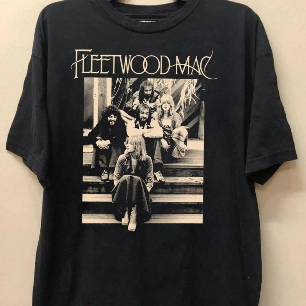 Klassiek Album Poster Print T-shirt voor De Rockband _Fleetwood Mac_ (Maten voor heren en dames) - Comfortabele Streetwear