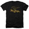 Ford Mustang Pony Script Heather Mens T Shirt Black