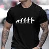 Funny Evolution DJ Printed TShirt Men Fashion Casual Short Sleeves Tshirts Summer Casual Breathable Tshirt Music Tee Shirt Tops