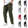 Heren Cargo Broek met Meerdere Zakken en Trekkoord, Rechte Pijp Casual Broek