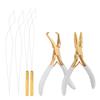 ARLANY Hair Extensions Pliers Set for Micro Beads Anti-slip Microlink Pliers for Weft Extensions Hair Extension Bead Tool