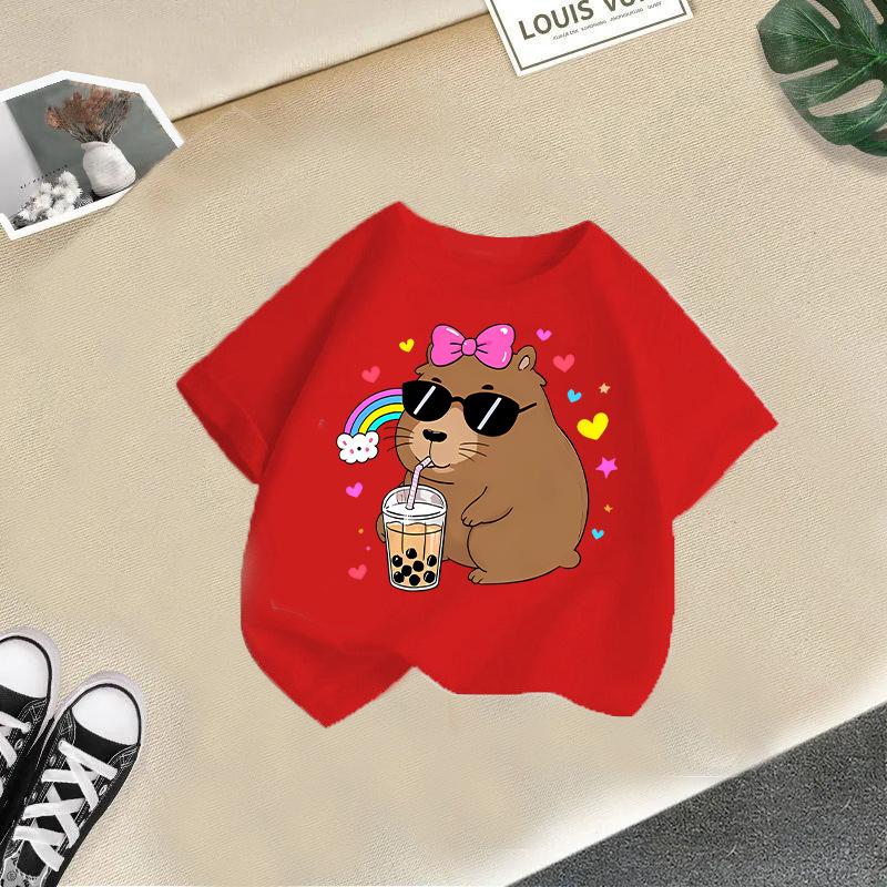 Children's Casual Short-sleeved T-shirt - Summer Girls' And Boys' Fashionable And Cute T-shirt