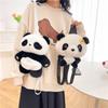 Zaino simpatico cartone animato panda nuovo zaino peloso personalizzato bambola panda grande capacità