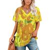 T-shirts Van Gogh peinture à l'huile impression 3D femmes t-shirt à manches courtes col en V streetwear surdimensionné Harajuku t-shirts féminins haut vêtements