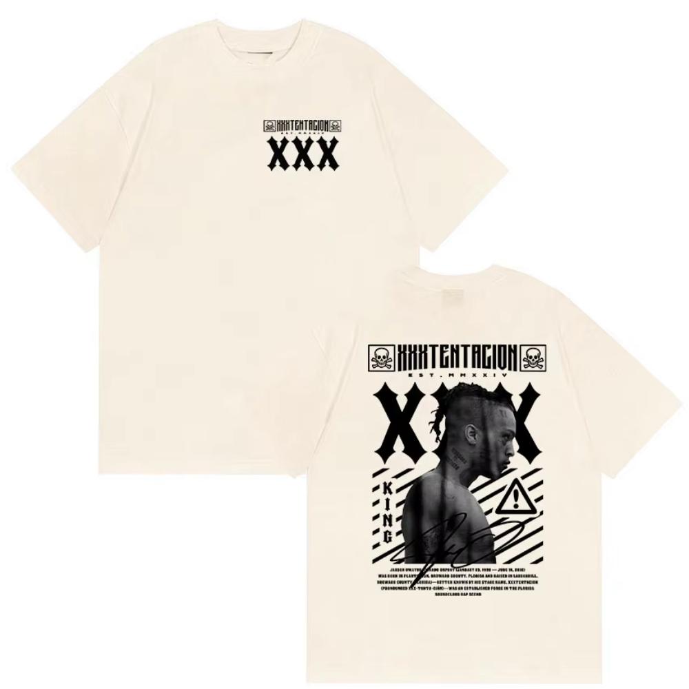 Rappare XXXTentacion Tour Album Grafiska T-shirts Unisex Vintage Bomull Kortärmad T-shirt Hip Hop Gotiska Kläder T-shirt