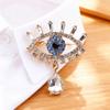 Crystal Pendant Luxury Badge Pin Hollow Out Rhinestone Eye Brooches Devil Eye Brooch Pin Party