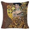 Gustav Klimt Painting Cushion Cover Gold Pattern Print Pillow Cover     Throw Pillowcase Decorative For Home  S,(1)
