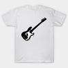 T-shirt Dames Zwart en Wit Basgitaar Harajuku Print Kawaii T-shirt Zomer Korte Mouw Dames T-shirt Top Tee