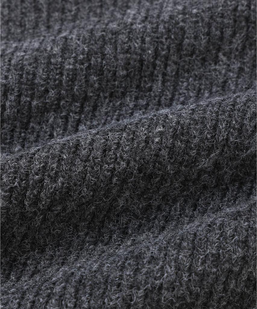 Michikoleondeonkosino Neck Warmer Set Wool Knit Charcoal