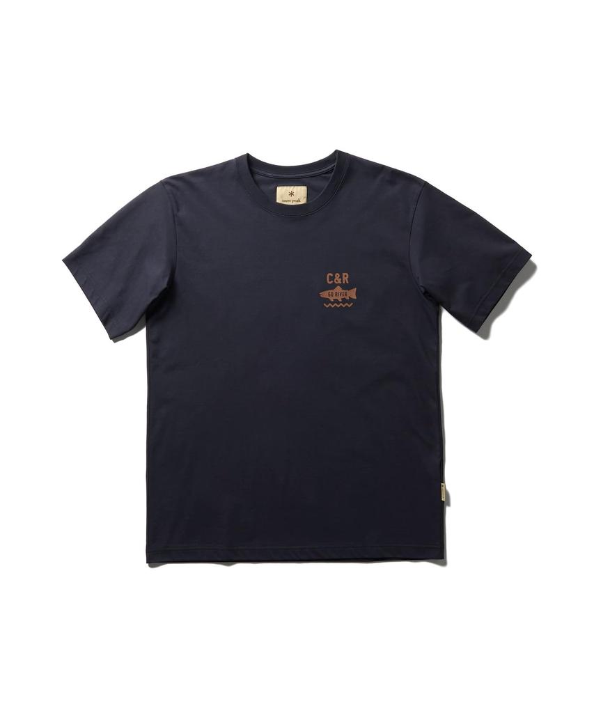 Trad Label Field Plating Short Size M [Snow Peak] T-Shirt SPTL-TS-26SU909 T-shirt, Sleeve, Men's/Women's, NAVY,