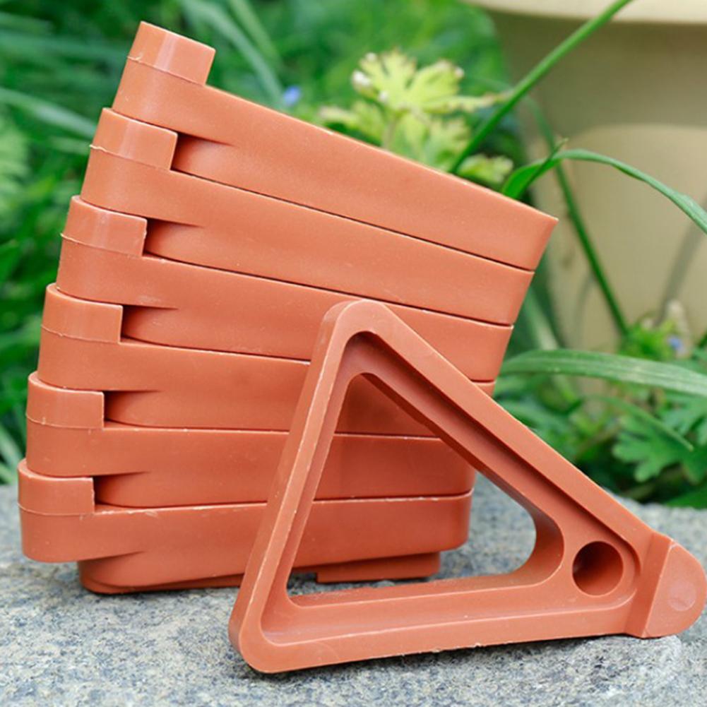 12Pcs Pot Raising Pad Durable Water Saving Gardening Resin Pot Feet Triangle Garden Plant Flower Pot Feet Stand