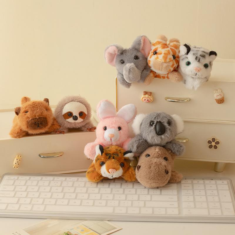 Cute Magnetic Animal Tiger Rabbit Refrigerator Sticker Plush Toy Doll Koala Doll Children Soothing Rag Doll