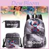 Set Rucsac Școlar Adorabil cu Imprimeu Stitch Material Oxford Respirabil Impermeabil Pentru Copii