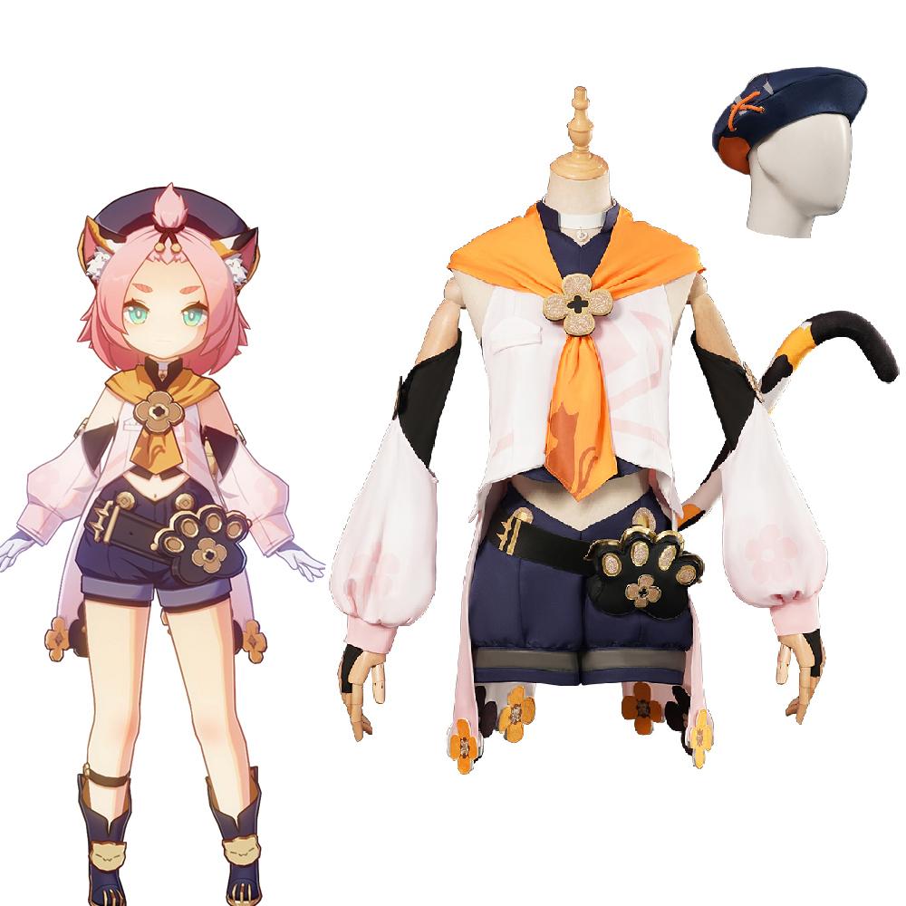 Cosplay Diona Costume Women Girls Cute Uniform Suits Halloween Carnival Theme Party Lolita Outfits Easter Cos