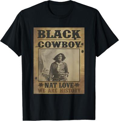 Černé kovbojské westernové rodeo melanin historie černochů Texas pánské tričko