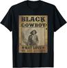 T-shirt Homme Cowboy Noir Western Rodéo Mélanine Histoire Noire Texas