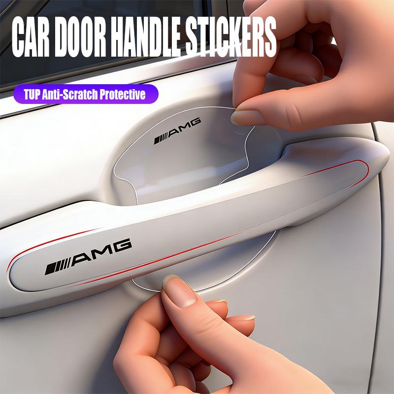 8xCar Door Handle Bowl Scratch Protective Stickers For Mercedes Benz AMG Smart W205 C300 W203 W206 W108 W124 W126 W140 W168 W